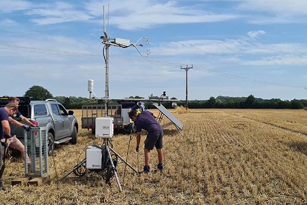 Flux Tower installation in new Morley Farms field 2025
