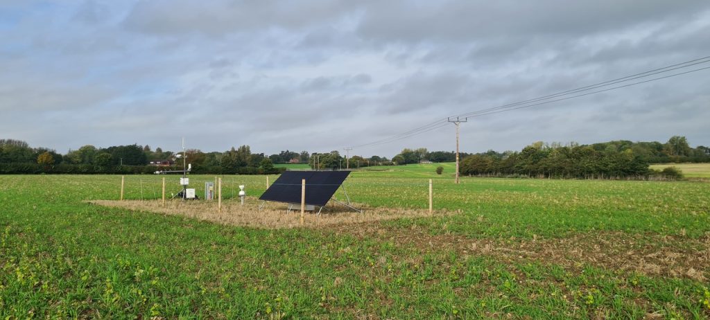 Flux tower with cover crop