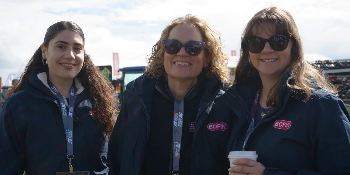 Clemmie Gleeson with Bofin team at cereals